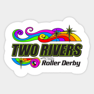 Two Rivers Roller Derby Pride logo Sticker